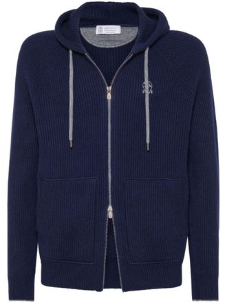 Brunello Cucinelli Felpa con cappuccio - Blu