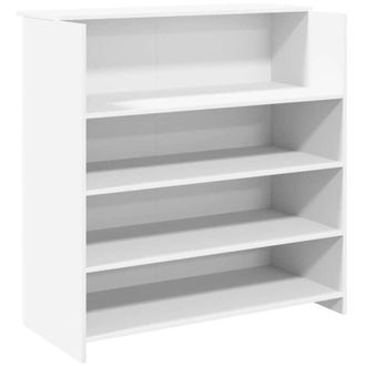 vidaXL Reception Desk White 100x50x103.5 cm Engineered Wood Vidaxl