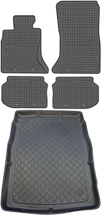 OEM Bmw Serie 5 F10 Sed&aacute;n De Marzo De 2010 A 2013 - Juego De Alfombrillas De Goma Para Coche + Alfombrilla Para Maletero