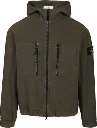 Stone Island Organic Cotton Ripstop Hooded Overshirt