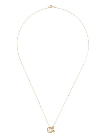 Charlotte Chesnais 18K yellow gold Letter A diamond necklace