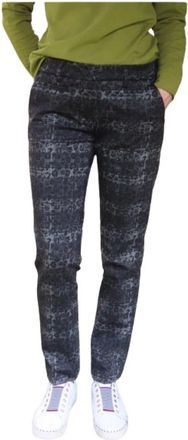 Mason's Jersey Broek met Luipaardprint - Heren - Chinos - Zwart - XS - Broeken