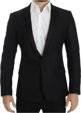 Dolce & Gabbana Martini Blazer Jacket - Heren - Blazers - Zwart - S - Wol - Jassen