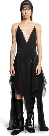 Ann Demeulemeester Washed Ramage Jacquard Midi Slip Dress