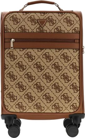 Guess Audrey Monogramme Cabin Koffer - unisex - Handbagage koffer - Bruin - ONE Size - Polyester - Koffers