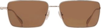 Ferragamo Brown Rectangular Mens Sunglasses SF309S 745 57