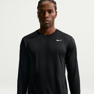 Nike Mens Dri-FIT Legend Long-Sleeve Fitness Top in Black | DX0993-010