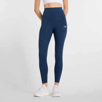New Balance Lauftights NEW BALANCE NB HARMONY HIGH RISE LEGGING 25, Damen, Gr. XXL, N-Gr, blau (nb navy (428)), Obermaterial: 78% Polyester, 22% Elasthan, Hosen L