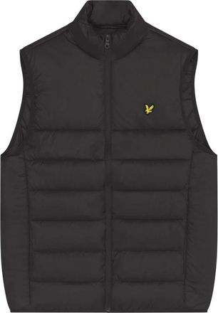 Lyle & Scott Gewatteerd Gilet - Heren - Bodywarmers - Grijs - S - Leer - Jassen