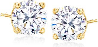 Ross-Simons CZ Stud Earrings in 14kt Yellow Gold