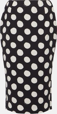 Marni Polka-dot cady midi skirt