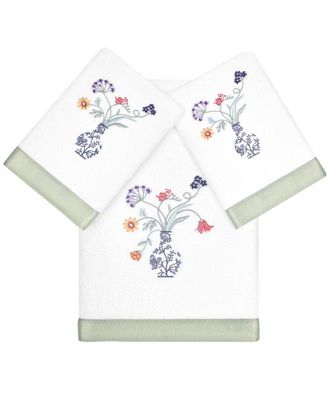 Linum Home Textiles 100% Turkish Cotton Stella 3Pc Embellished Towel Set