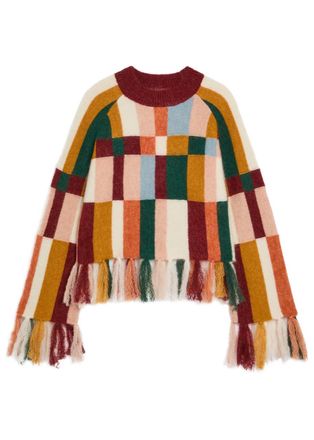 Alemais Alemais Marojerelle Checked Wool-blend Jumper - Multicoloured - Xxl (UK18 / Xxl)