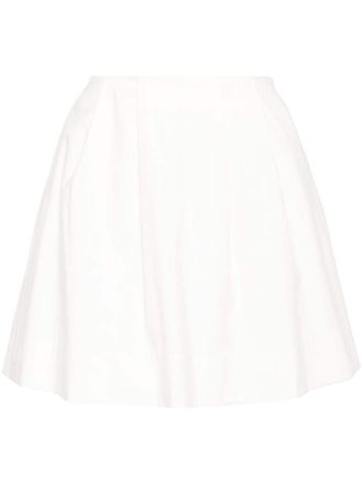 Reformation Leni organic-cotton blend miniskirt - women - Organic Cotton/Recycled Spandex - 12 - White