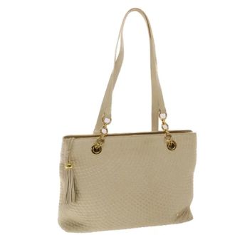 Bally Pre-owned Shoulder Bags, female, Beige, Size: ONE SIZE Pre-owned Leather Shoulder Bag