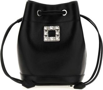 Roger Vivier Tres Vivier Leather Bucket Bag