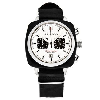 Briston Clubmaster Chronograph Quartz White Dial Mens Watch 17142.SA.BS.2.NB