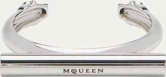 Alexander McQueen Sculptural Logo Cuff Bracelet