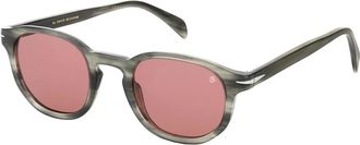Eyewear by David Beckham Grey Horn/Pink Zonnebrillen - Heren - Zonnebrillen - Grijs - 49 MM - Accessoires