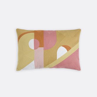 La Redoute Interieurs Rechthoekige kussenhoes, geborduurd katoen, geometrisch patroon, DYONIS