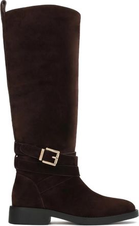 Kazar Suede Slip-On Laarzen - Dames - Hoge Laarzen - Bruin - 35 EU - Su&egrave;de - Schoenen