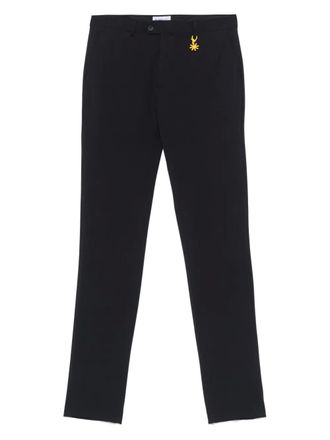 Manuel Ritz logo-appliqu&eacute; trousers - Blue