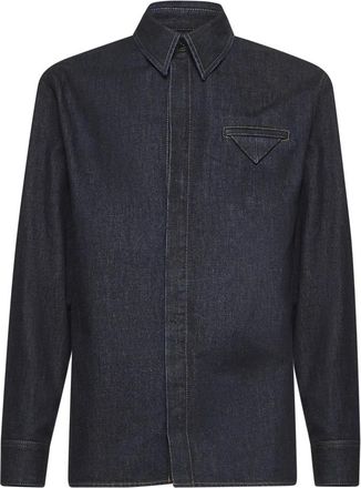 Bottega Veneta Denim Shirts, male, Blue, Size: L Blue Denim Shirt Regular Fit Indigo