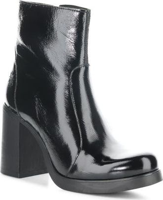 FLY London Siju Block Heel Bootie in 000 Black at Nordstrom, Size 10-10.5Us
