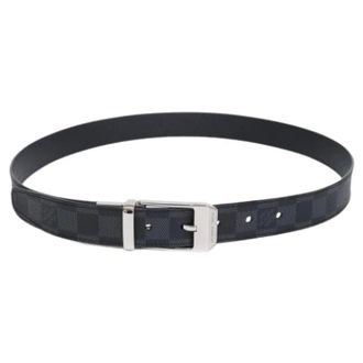 Louis Vuitton Pre-owned Belts, male, Black, Size: ONE SIZE Pre-owned Vintage Damier Graphite Standard Belt