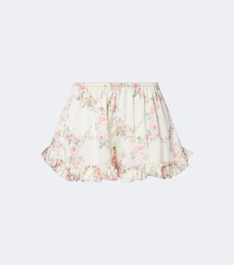 Simone Rocha Floral ruffled shorts