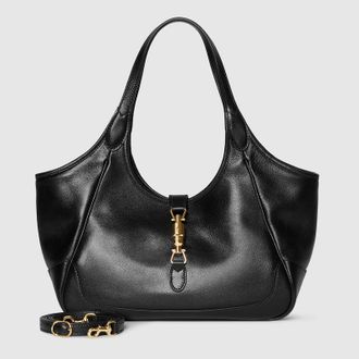 Gucci Mercato Small Tote Bag, Black, Leather