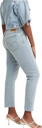 Levi's Wedgie Fit Crooped Denim Jeans In Blue