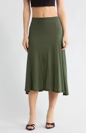 Go Couture Flared Midi Skirt in Aventurine at Nordstrom Rack, Size X-Large