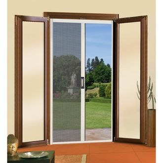 Sangiorgio Sangiorgio - Mosquitera Plisse Para Puerta Cm 120 X 240 Marr&oacute;n - Abierta Simple. San Jorge