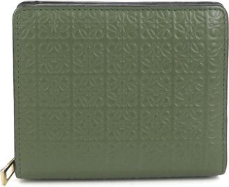 Loewe Green Leather Wallet (Bi-Fold) (Pre-Owned)