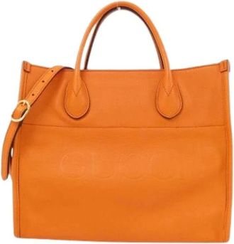 Gucci Pre-owned Tote Bags, female, Orange, Size: ONE SIZE Pre-owned Vintage Tote Bag