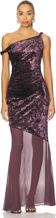Line & Dot Taron Dress In Purplish-Red