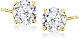 Ross-Simons Lab-Grown Diamond Stud Earrings in 18kt Gold Over Sterling