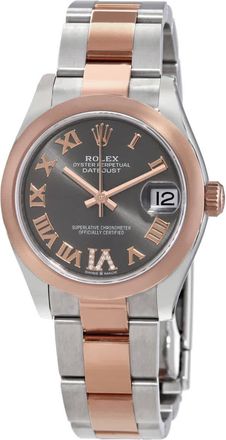 Rolex Datejust 31 Dark Rhodium Dial Automatic Ladies Steel and 18kt Everose Gold Oyster Watch 278241DRRDO