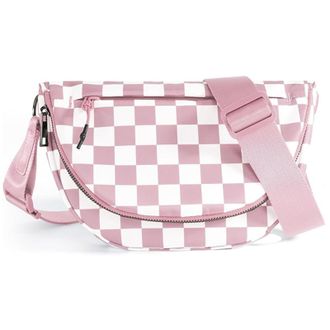 Generic Checkered Crossbody Bags for Women and Girls, Durable Strap Roomy Versatile Mom-Friendly Diaper Bag Bum Handbag with Multiple Pockets (Pink Checkered)