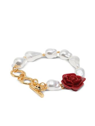 Bimba & Lola rose bracelet - women - glass/Resin/Brass/Zinc Alloy - One Size - Gold