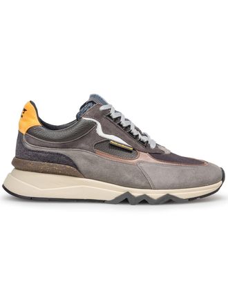 Floris Van Bommel sneaker suede grijs effen