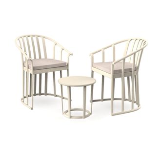Resol Set 2+1 Sillas Con Brazos-coj&iacute;n-mesa Interior, Exterior Marfil Raff Resol