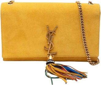 Saint Laurent Pre-owned The Kate - Dames - Vintage Schoudertas - Geel - ONE Size - Leer - Vintage