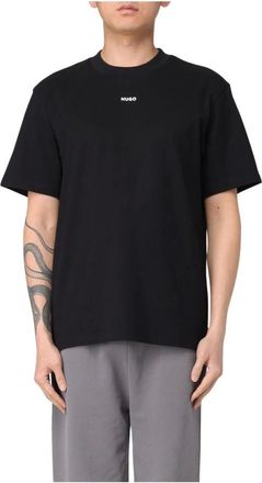 HUGO BOSS Hombre, Camisetas, Negro, Talla: L