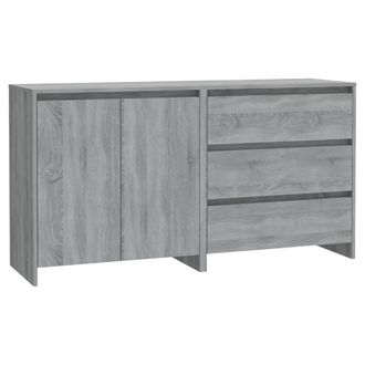 Berkfield Home 2 Piece Sideboard Grey Sonoma Engineered Wood