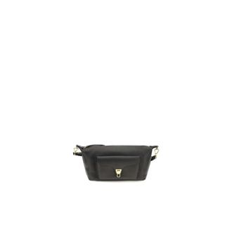 Coccinelle Bolso de Hombro de Piel con Cierre de Solapa Giratoria - Bags - Mujer - Negro - ONE SIZE