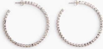 H&M Hoop-Ohrringe mit Strass - Silber