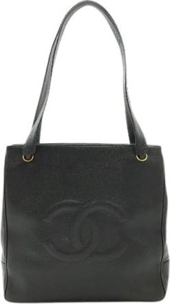 Chanel Pre-owned Caviar Leather Tote Bag - Dames - Vintage Shopper - Zwart - ONE Size - Leer - Vintage
