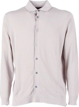 FILIPPO DE LAURENTIIS Camicia ML - Heren - Vesten - Grijs - S - Katoen - Truien & Vesten